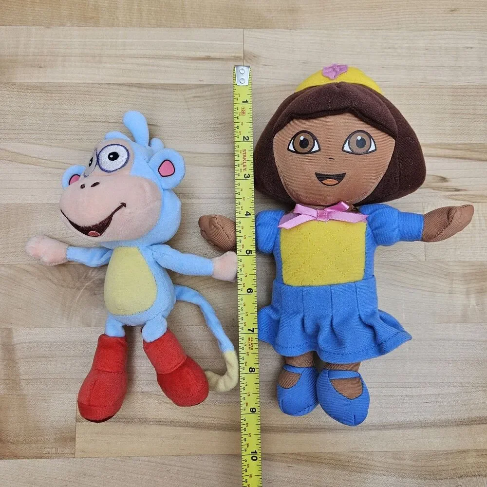 LOT OF 2 - Ty Beanie Baby BOOTS Monkey Dora Explorer Fisher-Price Stuffed Plush - Picture 8 of 8